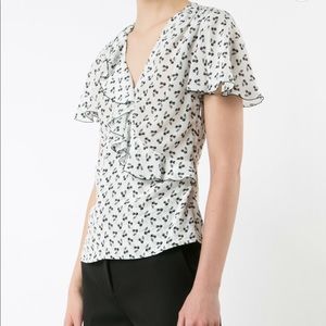 Altuzarra Cherry Print blouse size 36